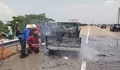 Bawa Sofa, Mobil Pick Up Terbakar di Jalan Tol Semarang-Batang ini Penyebabnya   