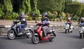 Eksklusif! Ribuan Scoopy Riders Serentak Touring di Jawa Tengah
