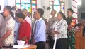 Pentinya Jaga Toleransi Antar Umat, Babinsa Hadir Dalam Ibadah Minggu Di Gereja