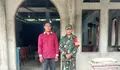 Babinsa Koramil 1312-06/Nanusa, Serka Alex Kelyombar  Bersama Tokoh Masyarakat Desa Dampulis Melaksanakan PAM Ibadah Minggu.