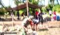 Babinsa Bantane Bantu pembuatan pondasi rumah warga
