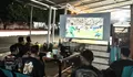 Nobar gembira piala dunia 2026, TNI dan Masyarakat di melonguane pererat kebersamaan