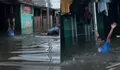 Viral! Banjir Rendam Bekasi, Aksi Bapak-Bapak Bernyanyi di Tengah Genangan Bikin Haru Warganet