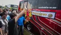 Bus Bergambar Manchester United Jadi Perhatian di Mudik Gratis Jateng