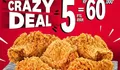 Promo KFC Tiap Hari Kamis, Buruan Serbu Crazy Deal Dapatkan 5 Potong Ayam Hanya Rp60 Ribu, Yakin Nih Gak Mau?