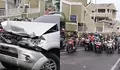 Truk gagal menanjak di Tanjakan Yapan Depok, mobil Fortuner jadi penahan dan cegah kecelakaan beruntun