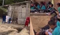 Siswa SMPN 48 Sa Ate Gaikiu NTT belajar di kelas bambu rusak, video kondisi sekolah viral di medsos