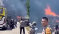 Kecelakaan maut bus ALS vs truk tangki di Muratara Sumsel, 16 orang tewas dan kendaraan terbakar