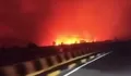 Langit merah membara karena api, kebakaran besar melanda tumbang nusa Kalteng