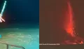 Sudah berada di Selat Sunda sehari sebelum erupsi, pemancing ini bagikan situasi detik-detik Gunung Anak Krakatau muntahkan lava pijar