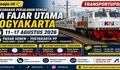 Rencanakan Perjalanan dengan KA Fajar Utama Yogyakarta 11–17 Agustus 2026 Rute Pasar Senen - Bekasi - Cirebon - Purwokerto - Wates - Yogyakarta