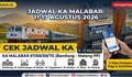 Jadwal KA Malabar Periode 11–17 Agustus 2026 Rute Kiaracondong - Leles, Tasikmalaya - Banjar - Kroya - Yogyakarta - Madiun - Blitar