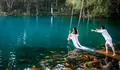 Cari Spot Foto Berayun di Atas Air? Telaga Biru Cicerem Jawabannya
