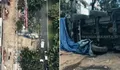 Ngeri! Truk Crane Terguling di Jalan Tebet Jaksel, Lalu Lintas Arah Kuningan Macet Parah