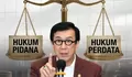 Dua Ranah Hukum Sering Membias, Yasonna Laoly Tekankan Pentingnya Uji Unsur Pidana dan Perdata