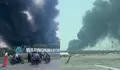 Pabrik Lampu di Batuceper Terbakar Hebat, Asap Hitam Terlihat hingga Area Bandara Soetta