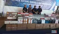 Lautan Rokok Ilegal Rp13,61 Miliar Diratakan Bea Cukai Gresik di Malang