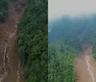 Viral Rekaman Udara yang Perlihatkan Dampak Longsor di Cisarua, Gambaran Serius Bahayanya Reruntuhan dari Atas Perbukitan