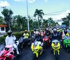 Dua Pembalap Pertamina Enduro VR46 Parade Bareng Komunitas Motor Bali