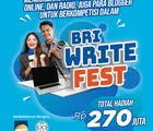 Kompetisi BRI Write Fest 2023 Berhadiah Ratusan Juta Rupiah Hingga 9 Desember! Ini Persyaratan dan Temanya