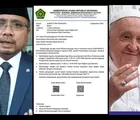 Kominfo dapat surat dari kemenag, beritahukan bahwa azan maghrib di tv disiarkan running text saat misa paus