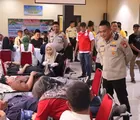 Peringati HUT Satpam ke-45, Polres Rohil Gelar Donor Darah 