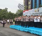 Kapolda Riau Lepas Satgas Darurat  Jembatan Merah Putih Presisi, Bangun 26 di Daerah Terpencil