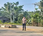 Polsek Batu Hampar Rohil Laksanakan Strong Point, Ciptakan Kamseltibcarlantas