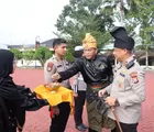 Lestarikan Budaya Melayu, Personil Polres Rohil dan Jajaran Kenakan Tanjak serta Selempang Setiap Jumat