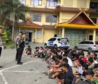 Patroli Asmara Subuh Tim RAGA Polda Riau, Polresta Pekanbaru dan Satlantas amankan 43 Motor Knalpot Brong