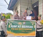 Jumat Sedekah, Polsek Batu Hampar Rohil Berikan Bantuan Kepada Warga Kurang Mampu
