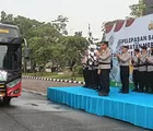 Wakapolda Riau Lepas 120 Personil Satgas Darurat Jembatan Merah Putih Presisi Tahap II