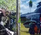 Medan Terjal, Proses Evakuasi Korban Helikopter Jatuh di Sekadau Kalbar Gunakan Helikopter hingga Motor