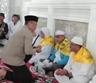 Kapolres Rohil Bersama Wakil Bupati Hadiri dan Lepas Keberangkatan Calon Jamaah Haji Panipahan 