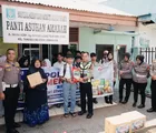 Jelang HUT Bhayangkara, Satlantas Polresta Pekanbaru Salurkan Bantuan Panti Asuhan Amanah