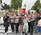 Sapa Warga di Car Free Day, Polantas Ditlantas Polda Riau Gaungkan Budaya Tertib Berlalu Lintas