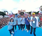 Satu Putaran! Prabowo Subianto Meriahkan Kirab Kebangsaan di Semarang, Disambut Ratusan Ribu Warga
