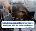 Istana Ungkap Anggaran Sapi Kurban Prabowo Capai Rp100 Miliar, Bersumber dari Banpres