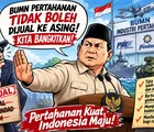 Prabowo: BUMN Pertahanan Tak Boleh Dijual ke Asing