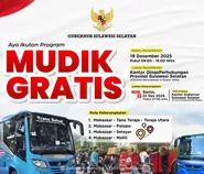 Program Mudik Gratis Nataru dari Gubernur Sulsel Siapkan 7 Armada Bus Bagi 250 Penumpang, Ini Rutenya