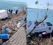 Terperosok ke Area Bibir Pantai, Kecelakaan Mobil MBG di Madura Mendadak Viral di Medsos
