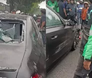 Kronologi mobil BMW di Jakbar remuk digetok warga usai diduga tabrak lari pengemudi ojol dan seorang wanita