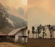 Terjadi kebakaran di Gunung Semeru, Ranu Kumbolo diselimuti kabut asap tebal