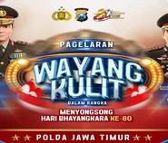 Wayang Kulit HUT ke-80 Bhayangkara di Banyuwangi Hadirkan Ki Bayu Aji Solo dengan Lakon Pendawa Bangun Praja Semalam Suntuk