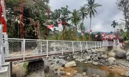 Jembatan Gantung Merah Putih di Kampung Guo Padang Permudah Anak-anak ke Sekolah