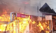 Kebakaran Hebat di Bukittinggi Hanguskan Ruko dan Warung, Penyebab Masih Diselidiki