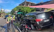 Kecelakaan Lalu Lintas di Tanah Datar, Innova Hilang Kendali Tabrak Dua Kendaraan dan Bengkel