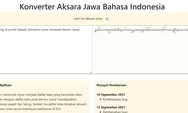Mudah Banget, Ini Cara Konversi Bahasa Indonesia ke Aksara Jawa