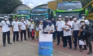 Mudik Sehat Bersama BUMN, ASDP Lepas 5 Bus Pemudik ke Bandar Lampung