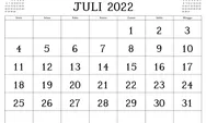 Daftar Tanggal Juli Maret 2022 dan Hari Besar Juli 2022